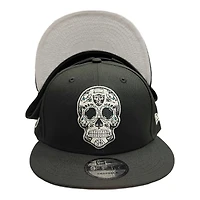 Las Vegas Raiders Black Sugar Skull Gray UV New Era 9FIFTY Snapback Hat