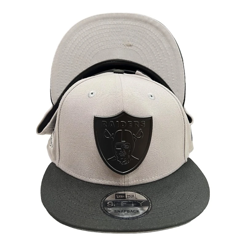 Las Vegas Raiders Gray and Black Metal Logo 1983 Hawaii Pro Bowl Patch Gray UV New Era 9FIFTY Snapback Hat