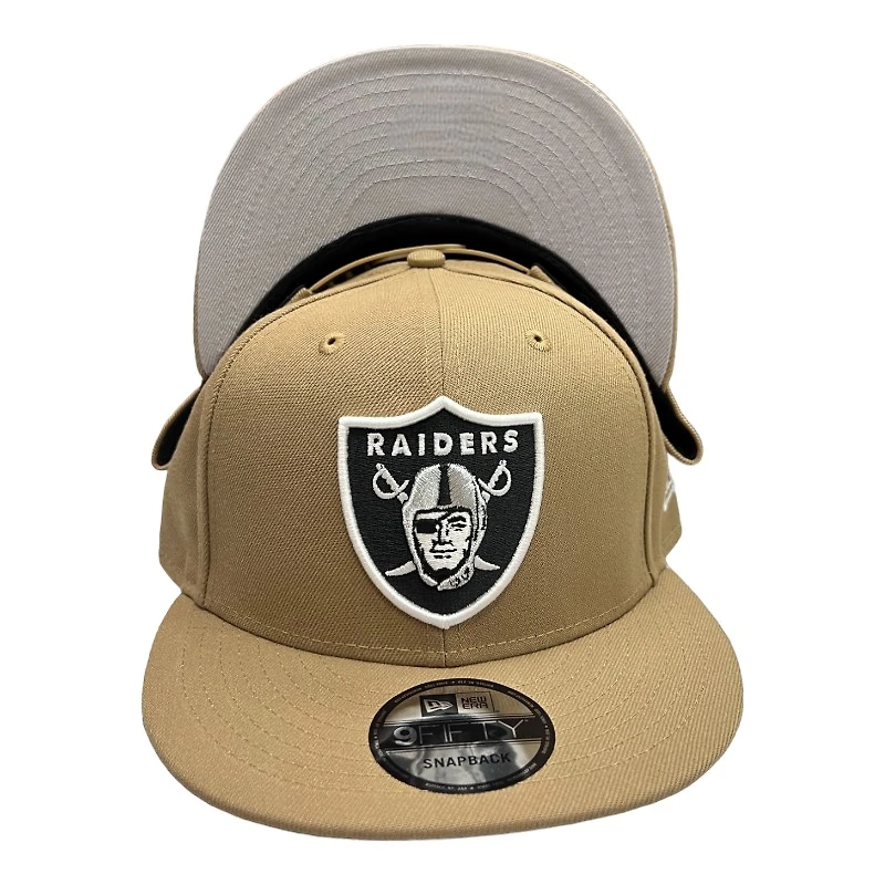Las Vegas Raiders Tan with Gray UV New Era 9FIFTY Snapback Hat