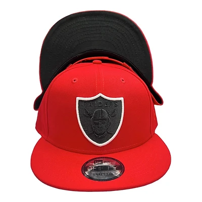 Las Vegas Raiders Red and Black with Black UV New Era 9FIFTY Snapback Hat