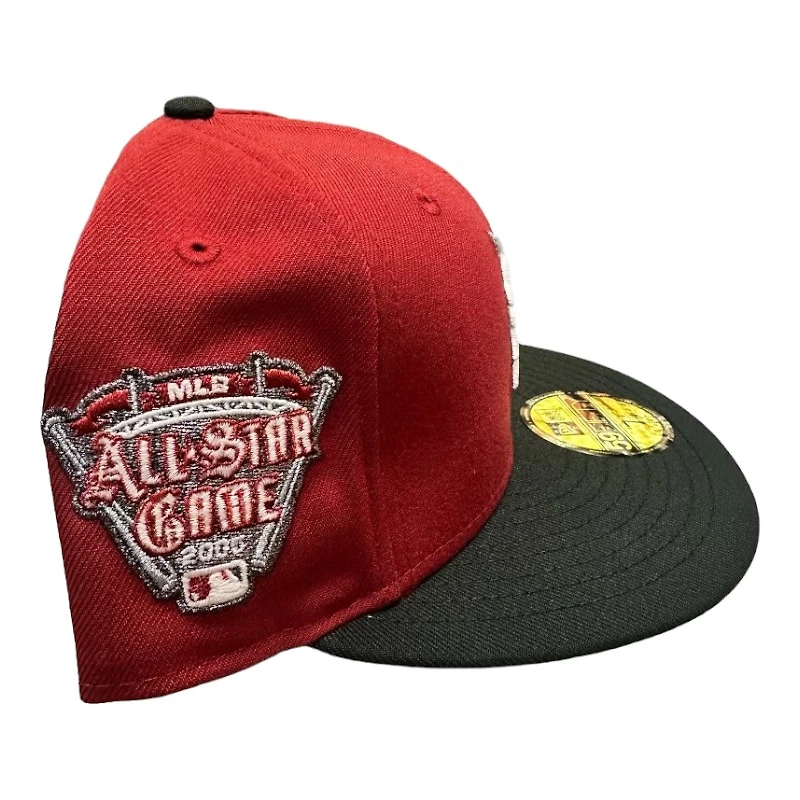 Detroit Tigers Red and Black 2005 ASG Patch Gray UV New Era 59FIFTY Fitted Hat
