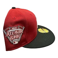 Detroit Tigers Red and Black 2005 ASG Patch Gray UV New Era 59FIFTY Fitted Hat