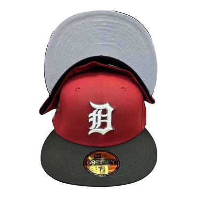 Detroit Tigers Red and Black 2005 ASG Patch Gray UV New Era 59FIFTY Fitted Hat