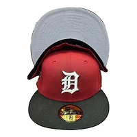 Detroit Tigers Red and Black 2005 ASG Patch Gray UV New Era 59FIFTY Fitted Hat