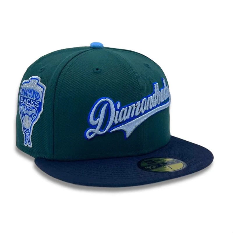 Arizona Diamondbacks Green and Navy 1998 Inaugural Patch Gray UV New Era 59FIFTY Fitted Hat