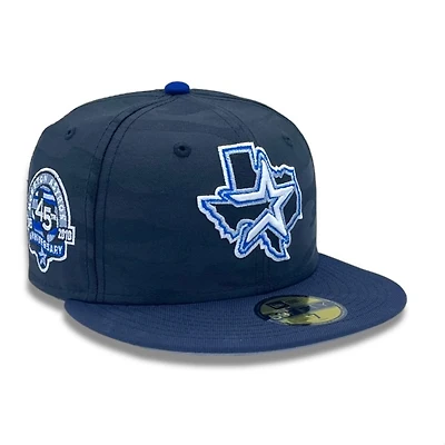 Houston Astros Black Camo and Navy 45th Anni Patch Gray UV New Era 59FIFTY Fitted Hat