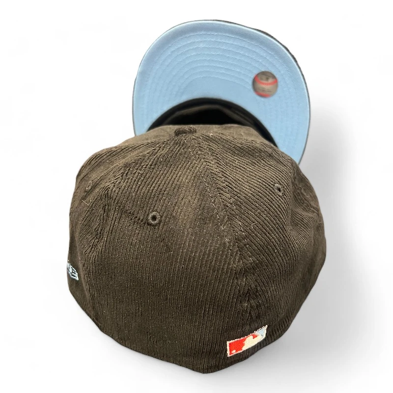 Los Angeles Angels Black Corduroy 40th Anni Patch Icy UV New Era 59FIFTY Fitted Hat