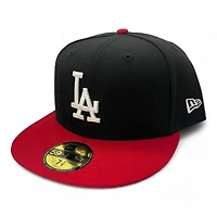 Los Angeles Dodgers Black and Red Gray UV New Era 59FIFTY Fitted Hat