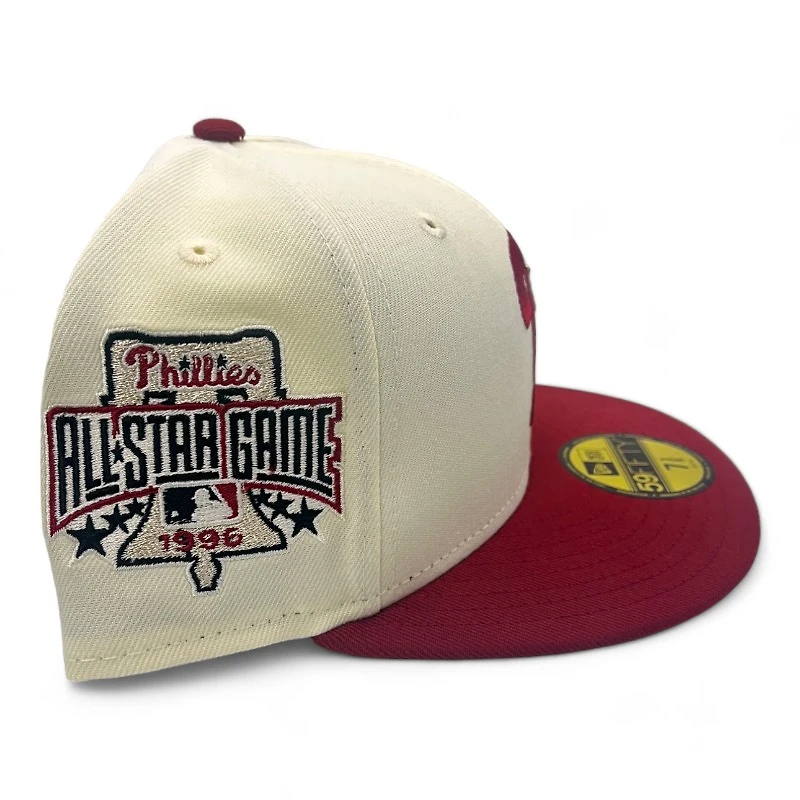 Philadelphia Phillies Chrome and Maroon 1996 ASG Patch Green UV New Era 59FIFTY Fitted Hat