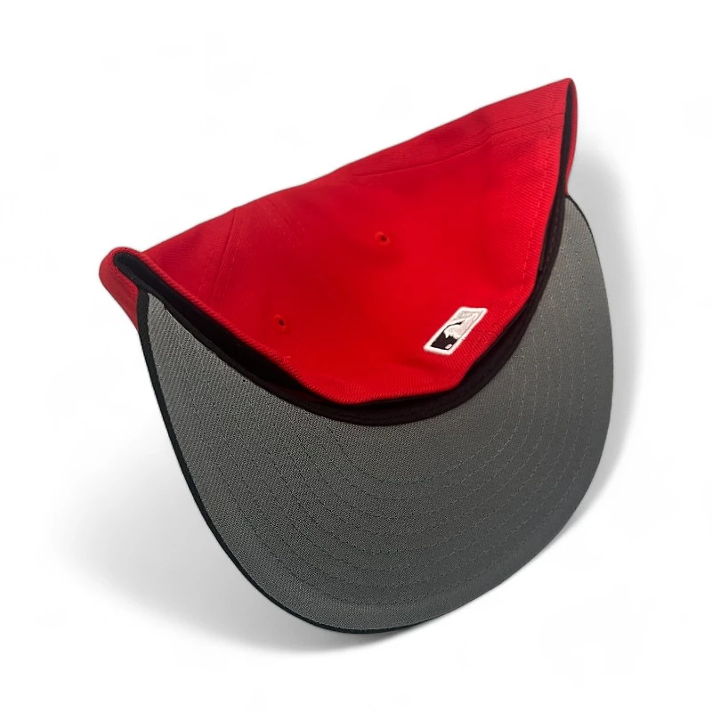 Texas Rangers Red and Black City Connect Logo Spur Patch Gray UV New Era 59FIFTY Fitted Hat