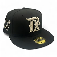Texas Rangers Black and Silver Metallic City Connect Logo Spur Patch UV New Era 59FIFTY Fitted Hat