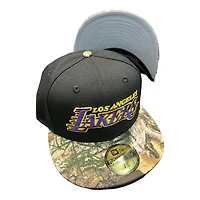 Los Angeles Lakers Black and Realtree Gray UV New Era 59FIFTY Fitted Hat