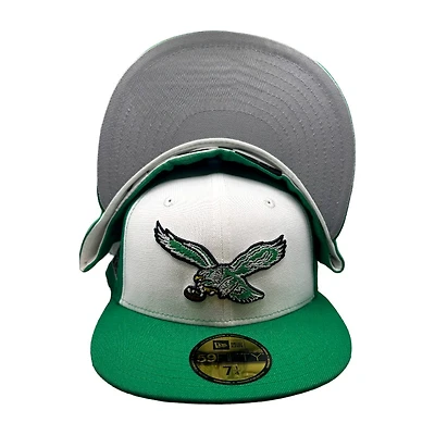 Philadelphia Eagles Kelly Green and White 1990 Hawaii Pro Bowl Patch Gray UV New Era 59FIFTY Fitted Hat