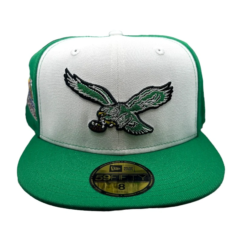 Philadelphia Eagles Kelly Green and White 1990 Hawaii Pro Bowl Patch Gray UV New Era 59FIFTY Fitted Hat