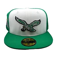 Philadelphia Eagles Kelly Green and White 1990 Hawaii Pro Bowl Patch Gray UV New Era 59FIFTY Fitted Hat
