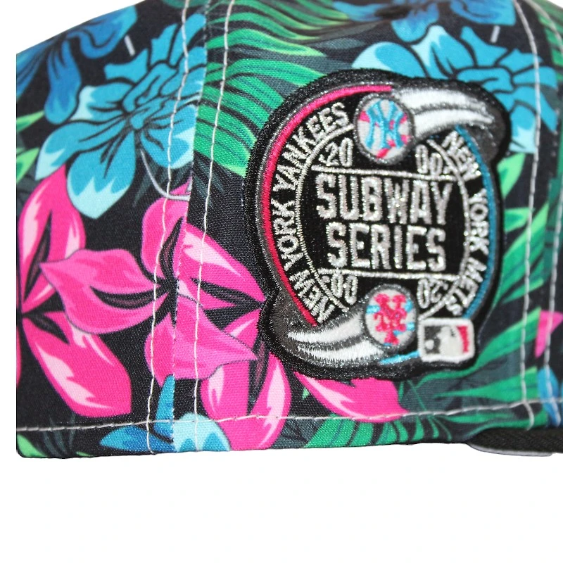 New York Yankees Dark Floral and Black "FHN DPM FittedHat Pack" Subway Series Patch Gray UV Era 59Fifty Fitted Hat