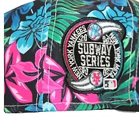New York Yankees Dark Floral and Black "FHN DPM FittedHat Pack" Subway Series Patch Gray UV Era 59Fifty Fitted Hat