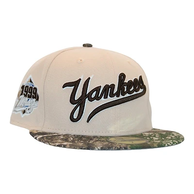 New York Yankees Mango Mocha and RealTree "FHM DPM FittedHat Pack" 1999 World Series Patch Gray UV Era 59Fifty Fitted Hat