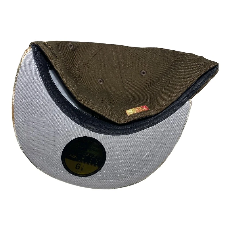 Texas Rangers Brown with Plaid Bill 1995 ASG Patch Gray UV New Era 59FIFTY Fitted Hat