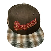 Texas Rangers Brown with Plaid Bill 1995 ASG Patch Gray UV New Era 59FIFTY Fitted Hat