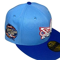 Texas Rangers Powder Blue Two Tone 2024 All Star Game Patch Green UV New Era 59FIFTY Fitted Hat