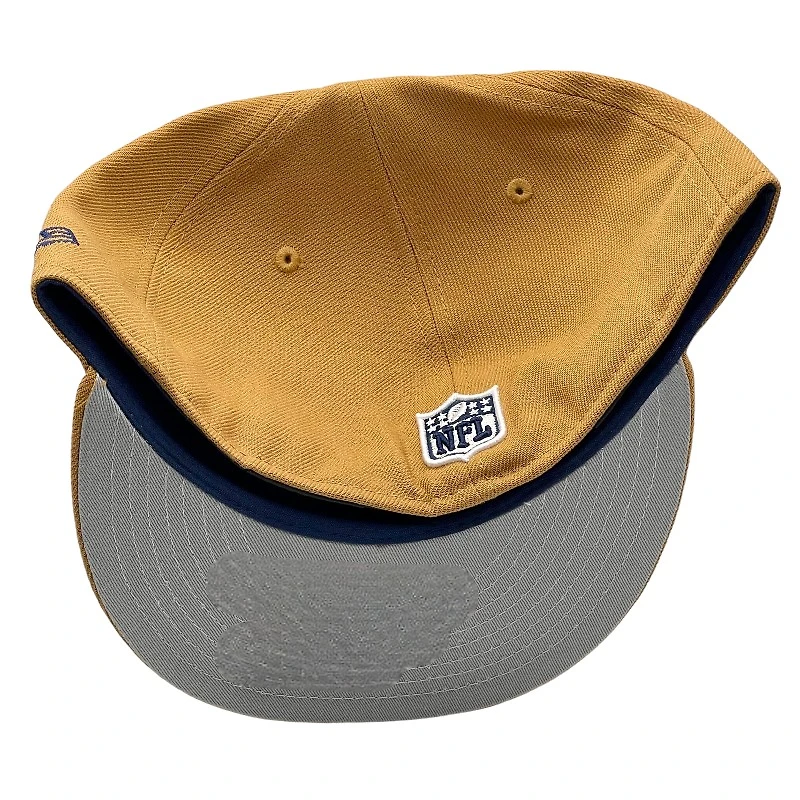 Dallas Cowboys Tan Brown 50th Anniversary Patch Gray UV NFL New Era 59FIFTY Fitted Hat