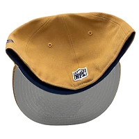 Dallas Cowboys Tan Brown 50th Anniversary Patch Gray UV NFL New Era 59FIFTY Fitted Hat