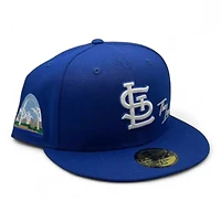 St. Louis Cardinals Royal Blue The Lou Arch Patch Gray UV New Era 59FIFTY Fitted Hat