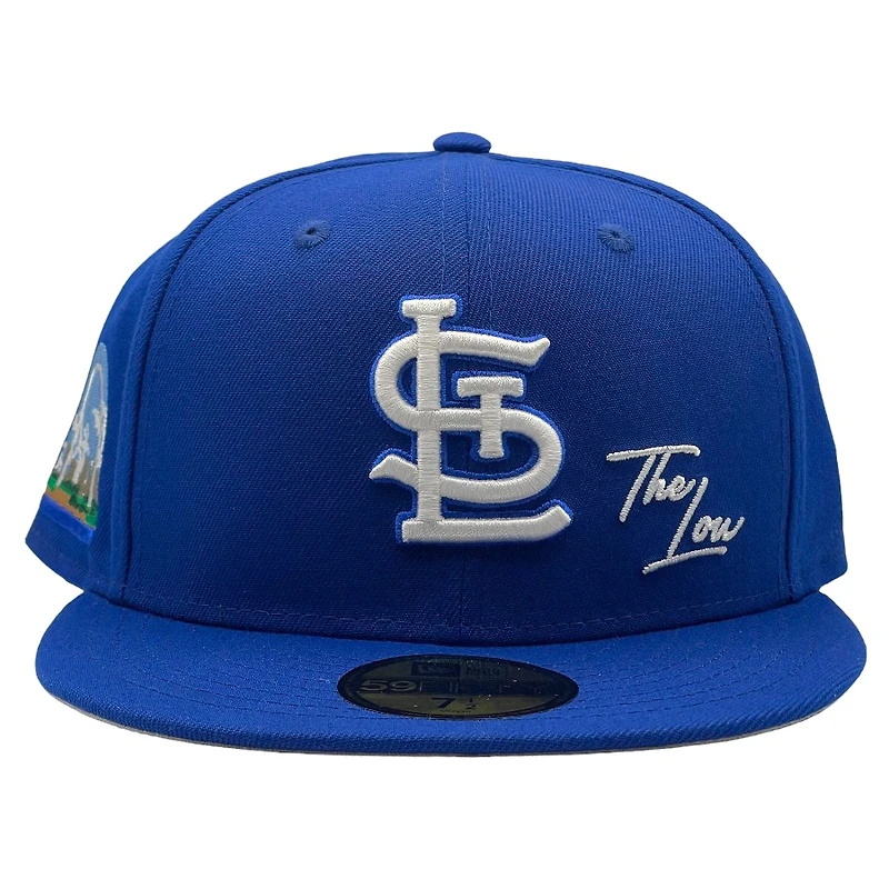 St. Louis Cardinals Royal Blue The Lou Arch Patch Gray UV New Era 59FIFTY Fitted Hat