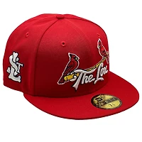 St. Louis Cardinals Red The Lou STL Patch Gray UV New Era 59FIFTY Fitted Hat
