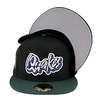Rancho Cucamonga Quakes Black and Green 30th Patch Gray UV MiLB New Era 59FIFTY Fitted Hat