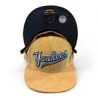 New York Yankees Tan Corduroy Dark Blue UV Era 59FIFTY Fitted Hat