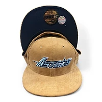 Houston Astros Tan Corduroy Dark Blue UV New Era 59FIFTY Fitted Hat