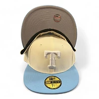 Texas Rangers Chrome and Light Blue Gray UV New Era 59FIFTY Fitted Hat