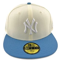 New York Yankees Chrome and Light Blue Gray UV Era 59FIFTY Fitted Hat