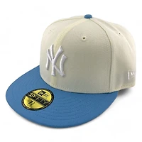 New York Yankees Chrome and Light Blue Gray UV Era 59FIFTY Fitted Hat