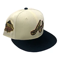 Atlanta Braves Chrome and Black Cord Bill 1999 ASG Patch Green UV New Era 59FIFTY Fitted Hat