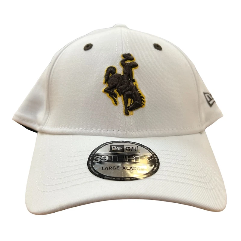 Wyoming Cowboys Chrome and Brown New Era 39THIRTY Flex Hat