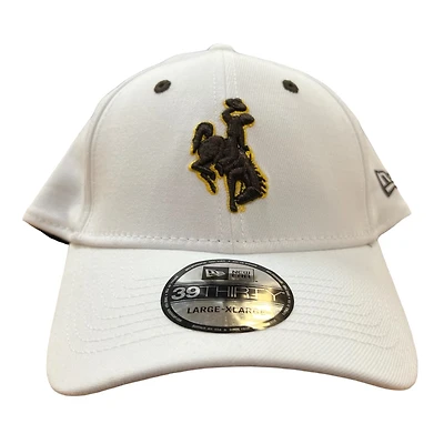 Wyoming Cowboys Chrome and Brown New Era 39THIRTY Flex Hat