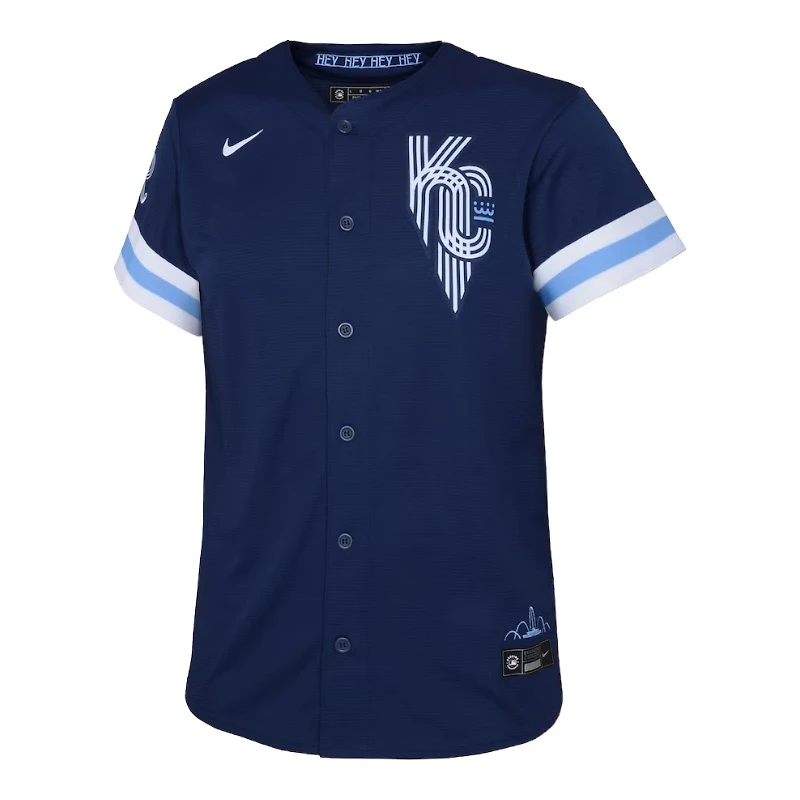Youth Kansas City Royals Bobby Witt Jr Navy Connect Nike Jersey