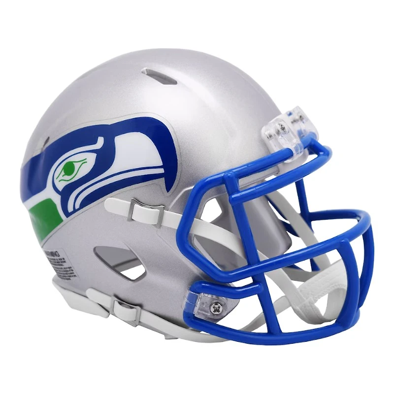 Seattle Seahawks Silver 1983-2001 Throwback Riddell Speed Mini Helmet