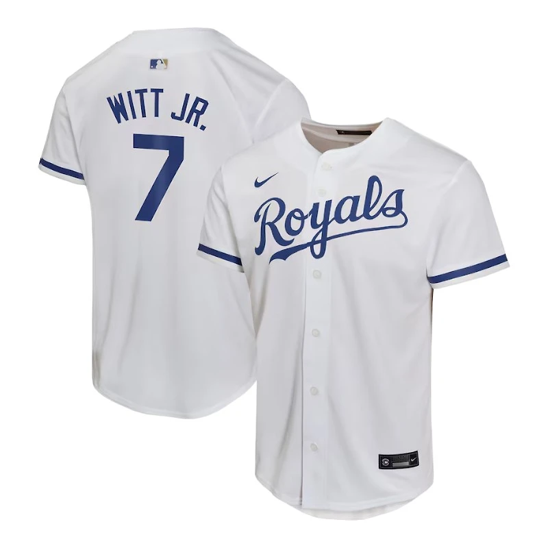 Youth Kansas City Royals Bobby Witt Jr White Nike Jersey