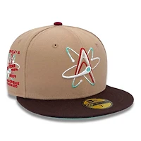 Albuquerque Isotopes Brown Two Tone Triple A 2007 ASG Patch Teal UV New Era 59FIFTY Fitted Hat