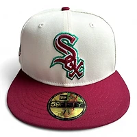 Chicago White Sox Chrome and Maroon "Taylor St" 2005 WS Patch Green UV New Era 59FIFTY Fitted Hat