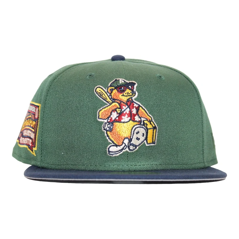 Asheville Tourists Olive Green and Navy "DPM Stock Pack" Hometown Collection Patch Gray UV New Era 59Fifty Fitted Hat