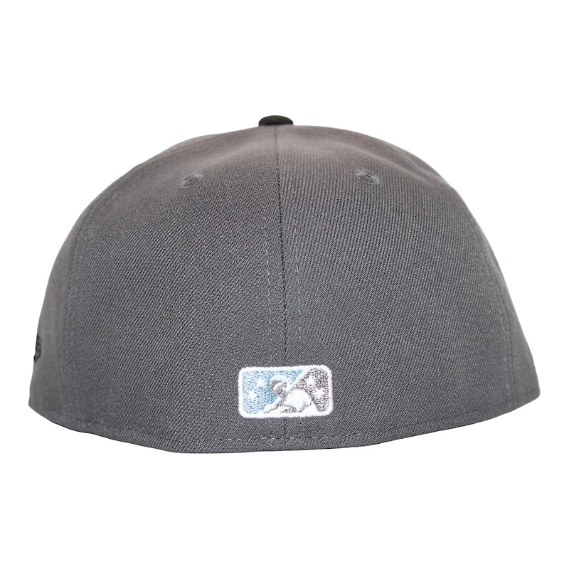 New Haven Ravens Grey and Black "DPM Stock Pack" Primary Logo Patch Gray UV Era 59Fifty Fitted Hat