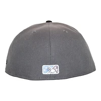 New Haven Ravens Grey and Black "DPM Stock Pack" Primary Logo Patch Gray UV Era 59Fifty Fitted Hat