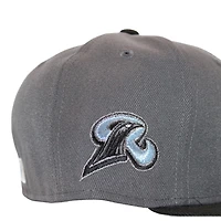 New Haven Ravens Grey and Black "DPM Stock Pack" Primary Logo Patch Gray UV Era 59Fifty Fitted Hat