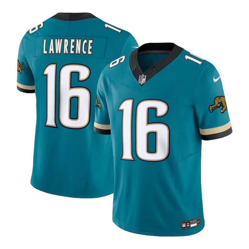 Jacksonville Jaguars Trevor Lawrence Teal Prowler Throwback Nike Vapor F.U.S.E Limited Jersey