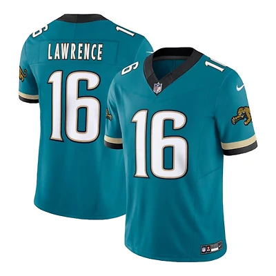 Jacksonville Jaguars Trevor Lawrence Teal Prowler Throwback Nike Vapor F.U.S.E Limited Jersey